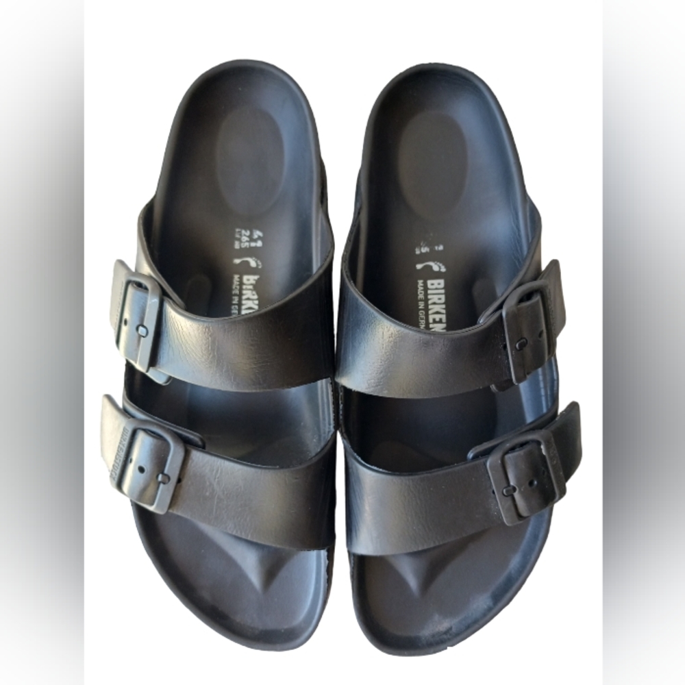 Birkenstock Black Rubber Slip Ons